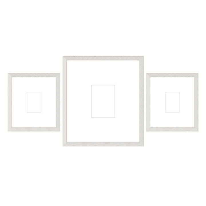 Gallery Wall -Triptych #103 Darby / White Wash Gallery Walls Made Easy