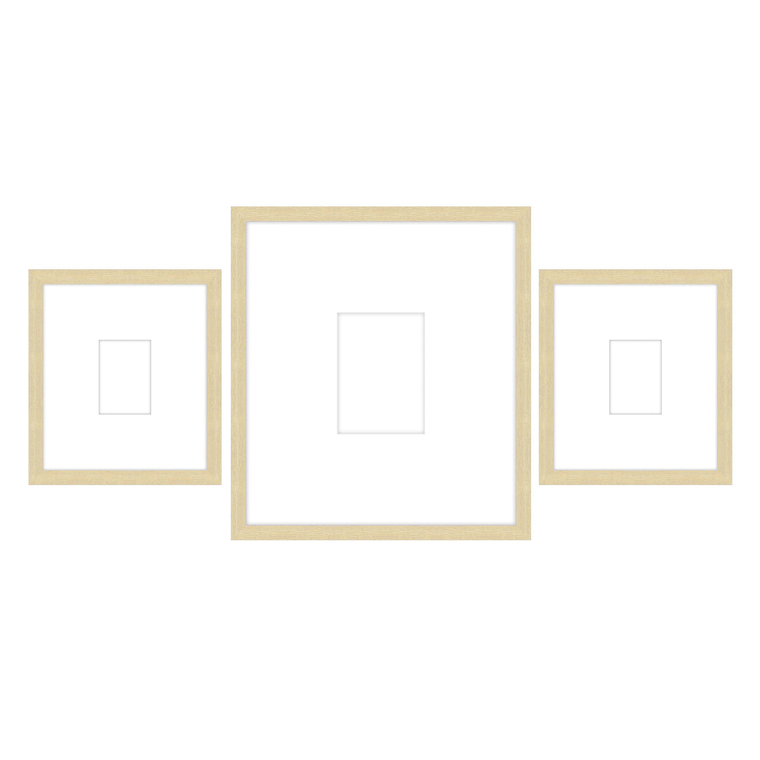 Gallery Wall -Triptych #103 Jensen / Wheat Gallery Walls Made Easy
