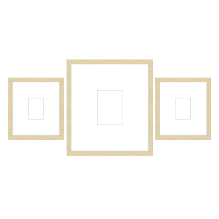 Gallery Wall -Triptych #103 Jensen / Wheat Gallery Walls Made Easy