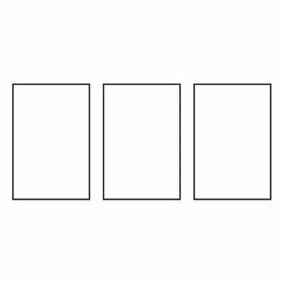 Gallery Wall Triptych #124 Ashton Frame (flat) / Black Satin Gallery Walls Made Easy