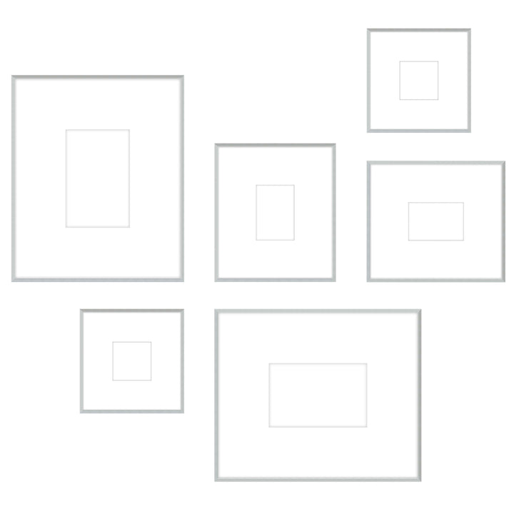 Gallery Wall - #W104 Ashton (Flat) / Silver Satin Gallery Walls Made Easy