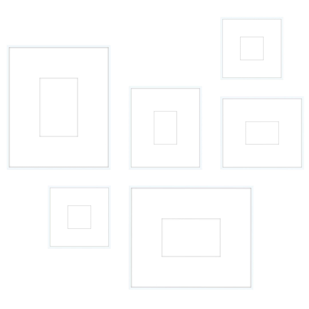 Gallery Wall - #W104 Ashton (Flat) / White Gallery Walls Made Easy
