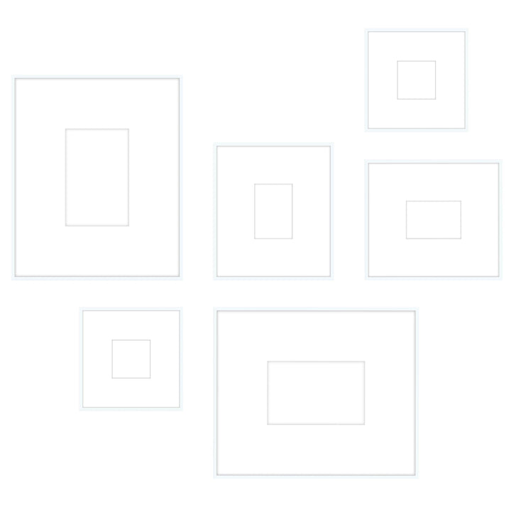 Gallery Wall - #W104 Ashton (Flat) / White Gallery Walls Made Easy