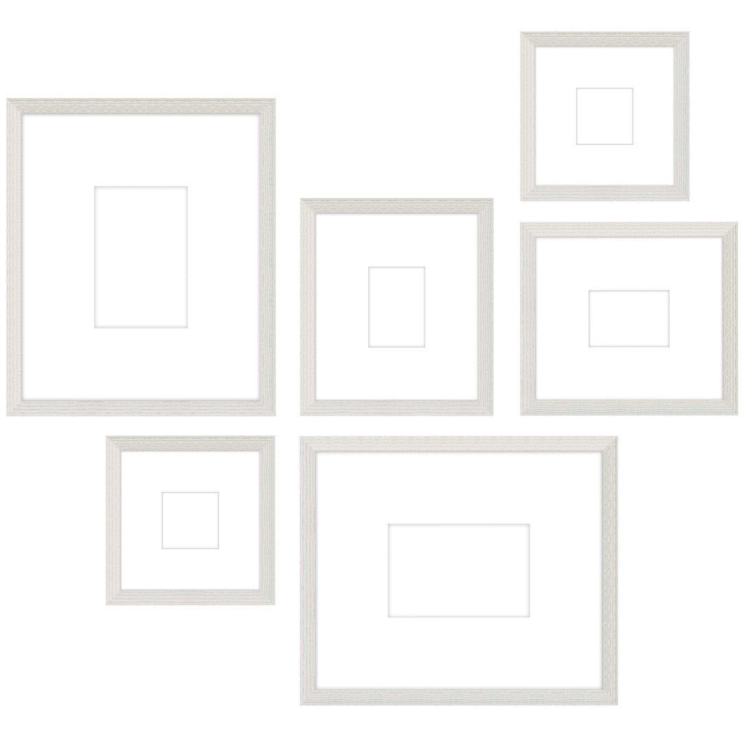 Gallery Wall - #W104 Darby / White Wash Gallery Walls Made Easy
