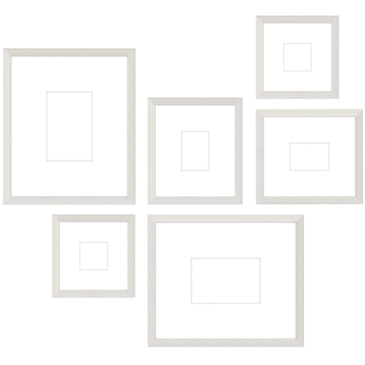 Gallery Wall - #W104 Darby / White Wash Gallery Walls Made Easy