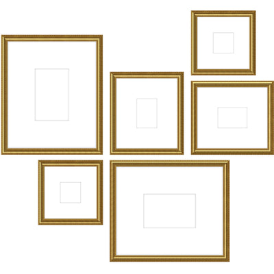 Gallery Wall - #W104 Graysen / Gold Satin Gallery Walls Made Easy