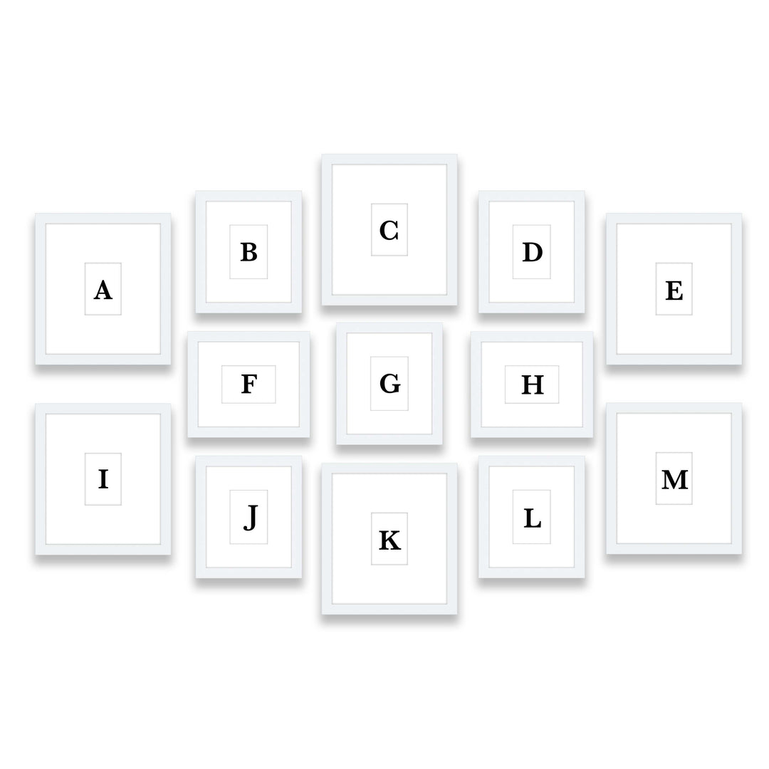 Gallery Wall #W120 Darby / White Gallery Walls Made Easy