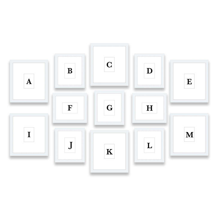 Gallery Wall #W120 Darby / White Gallery Walls Made Easy