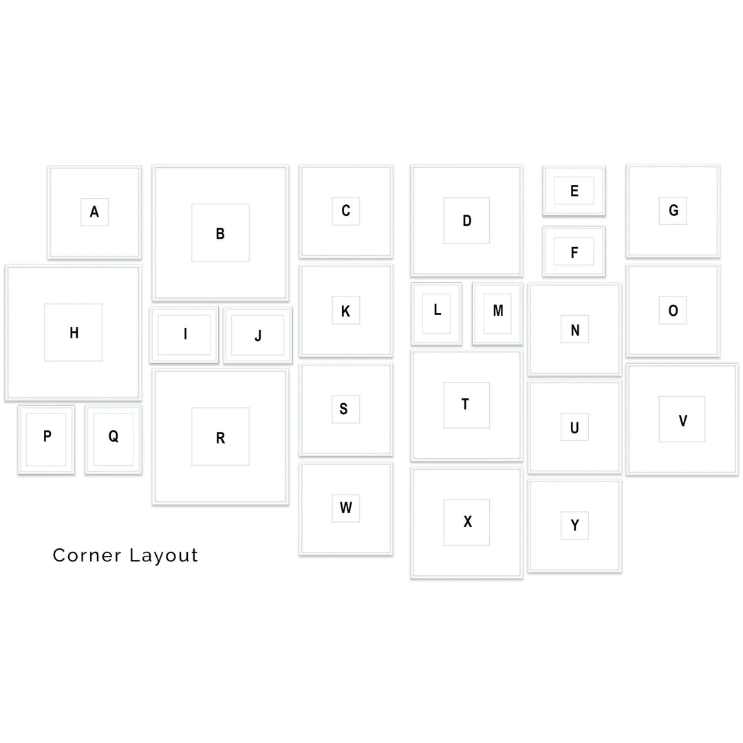 Galley Wall Multitasker - #M501 Ashton / White Gallery Walls Made Easy