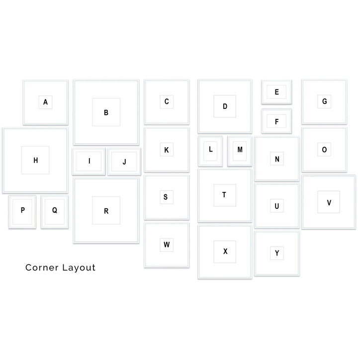 Galley Wall Multitasker - #M501 Ashton / White Gallery Walls Made Easy