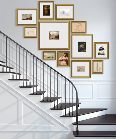 Staircase Art Gallery Wall - #AS125 Gallery Walls Made Easy