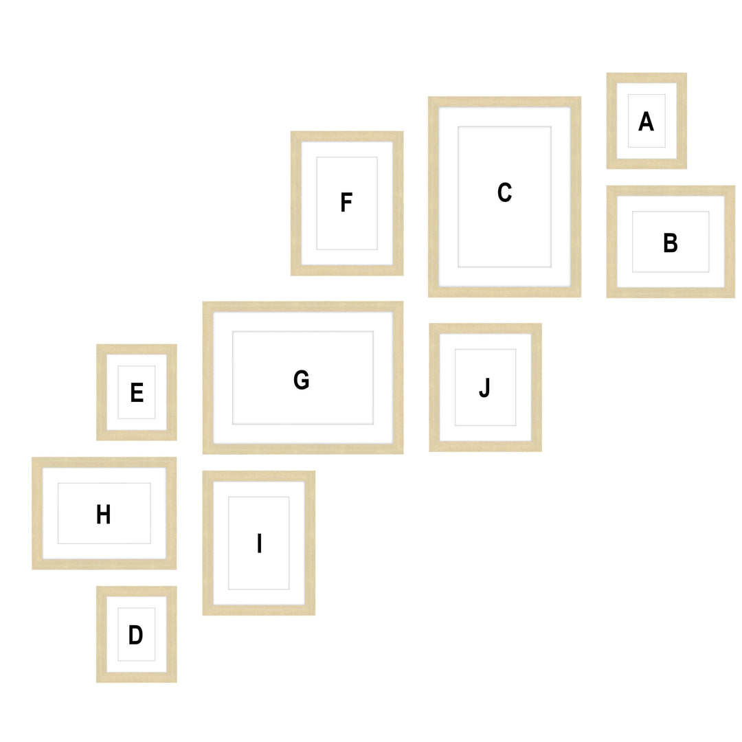 Staircase Gallery Wall - #S116 Jensen / Wheat Gallery Walls Made Easy