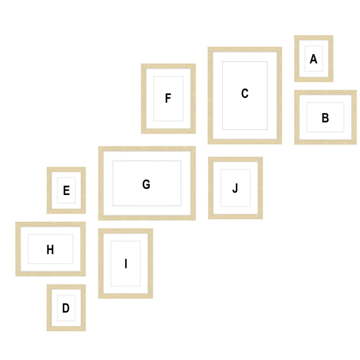 Staircase Gallery Wall - #S116 Jensen / Wheat Gallery Walls Made Easy