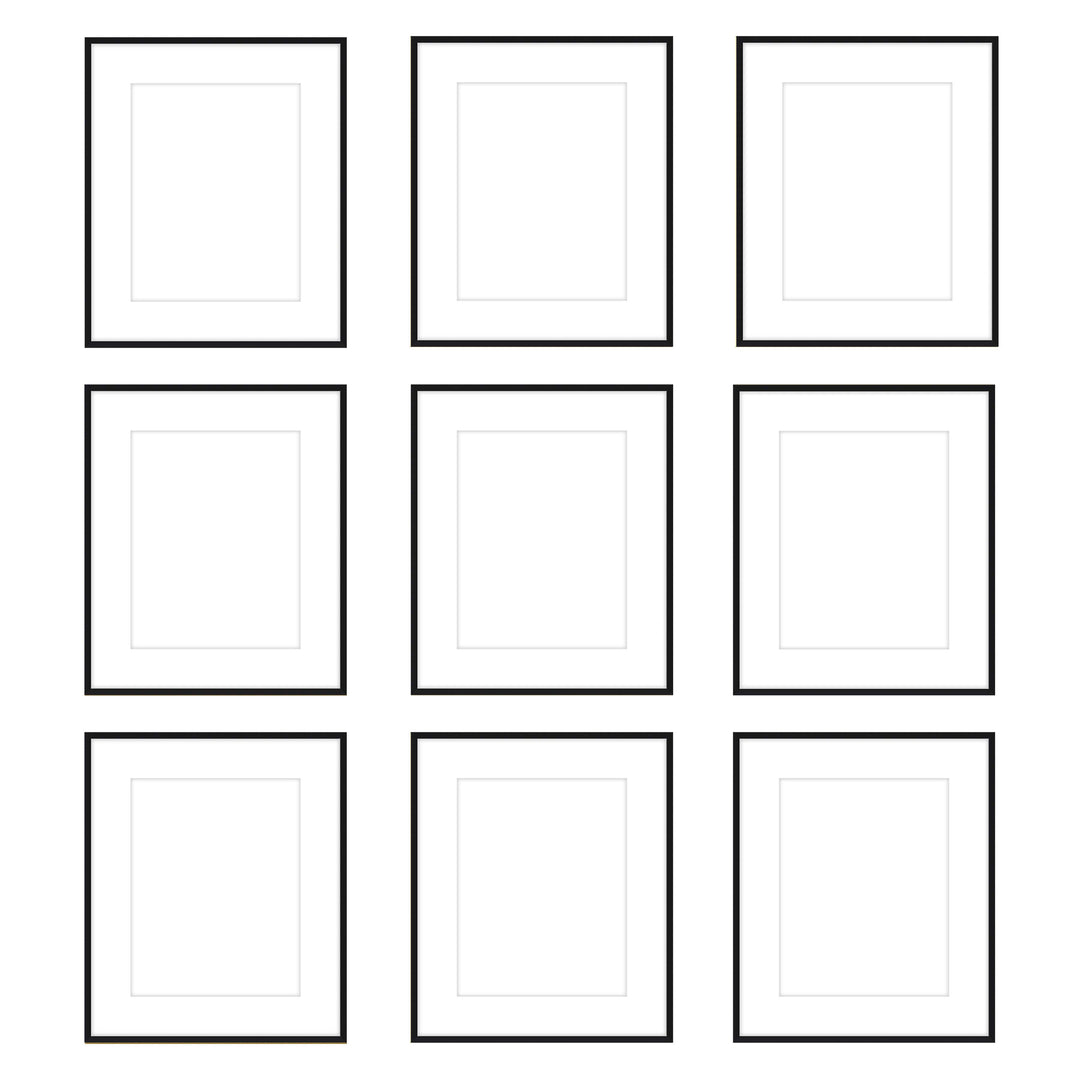 The Grids - G901 Ashton (Flat) / Black Satin Gallery Walls Made Easy