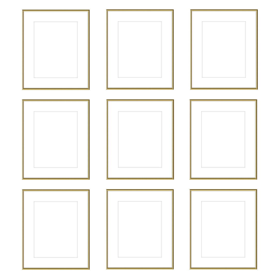 The Grids - G901 Ashton (Flat) / Gold Gloss Gallery Walls Made Easy