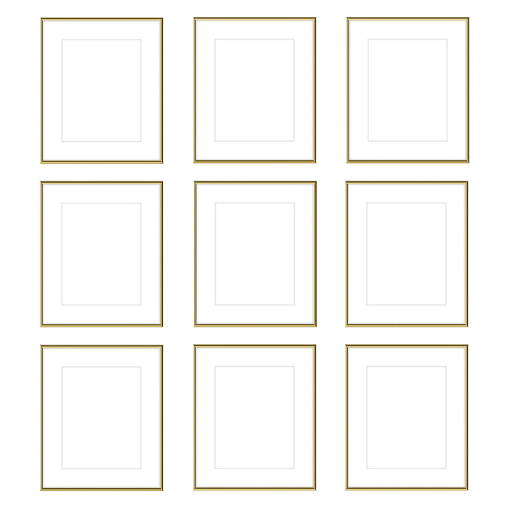 The Grids - G901 Ashton (Flat) / Gold Gloss Gallery Walls Made Easy