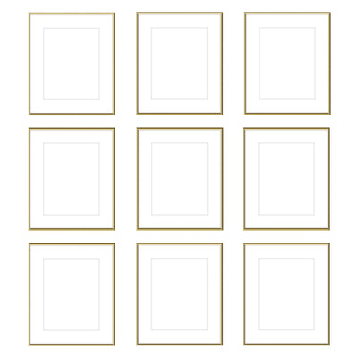 The Grids - G901 Ashton (Flat) / Gold Gloss Gallery Walls Made Easy