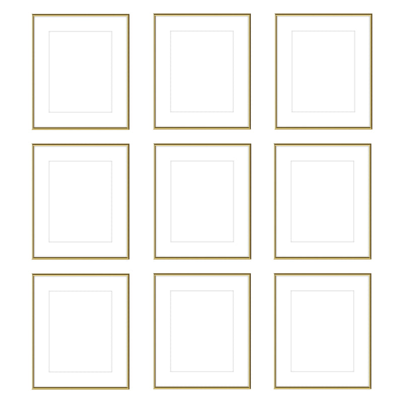 The Grids - G901 Ashton (Flat) / Gold Gloss Gallery Walls Made Easy