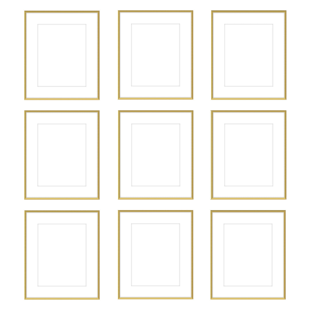 The Grids - G901 Ashton (Flat) / Gold Satin Gallery Walls Made Easy