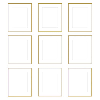 The Grids - G901 Ashton (Flat) / Gold Satin Gallery Walls Made Easy