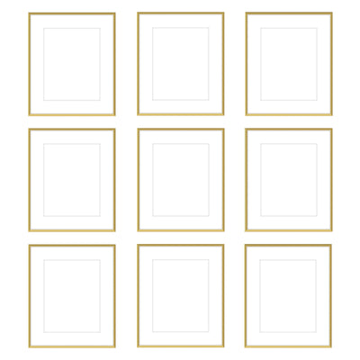The Grids - G901 Ashton (Flat) / Gold Satin Gallery Walls Made Easy
