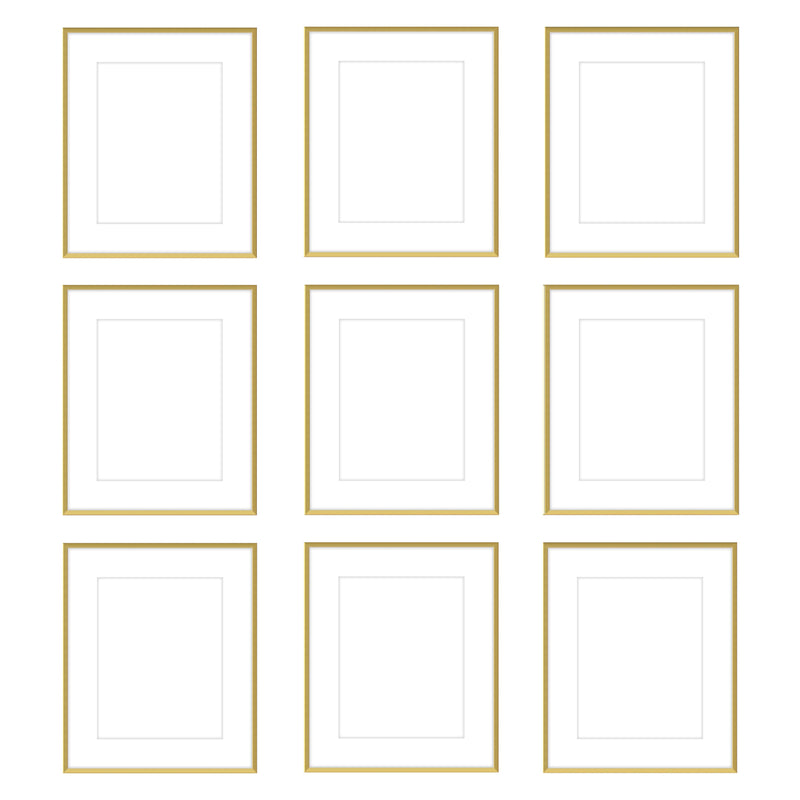 The Grids - G901 Ashton (Flat) / Gold Satin Gallery Walls Made Easy