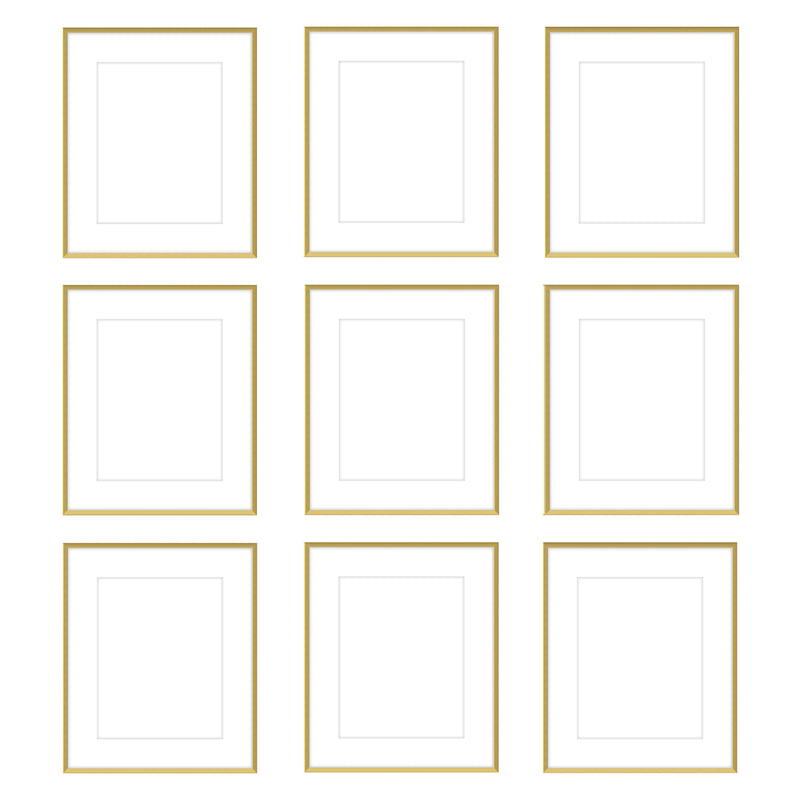 The Grids - G901 Ashton (Flat) / Gold Satin Gallery Walls Made Easy