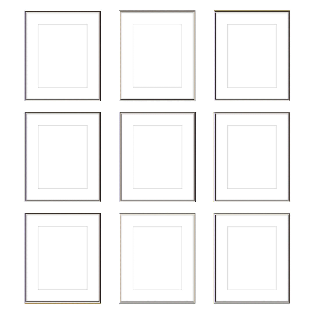 The Grids - G901 Ashton (Flat) / Silver Gloss Gallery Walls Made Easy