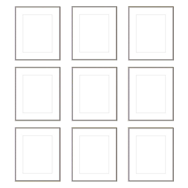 The Grids - G901 Ashton (Flat) / Silver Gloss Gallery Walls Made Easy