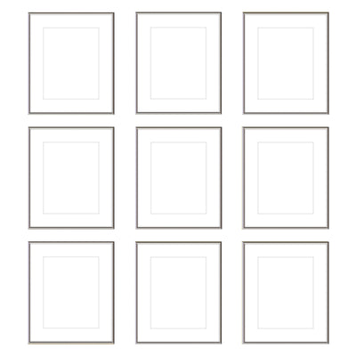 The Grids - G901 Ashton (Flat) / Silver Gloss Gallery Walls Made Easy