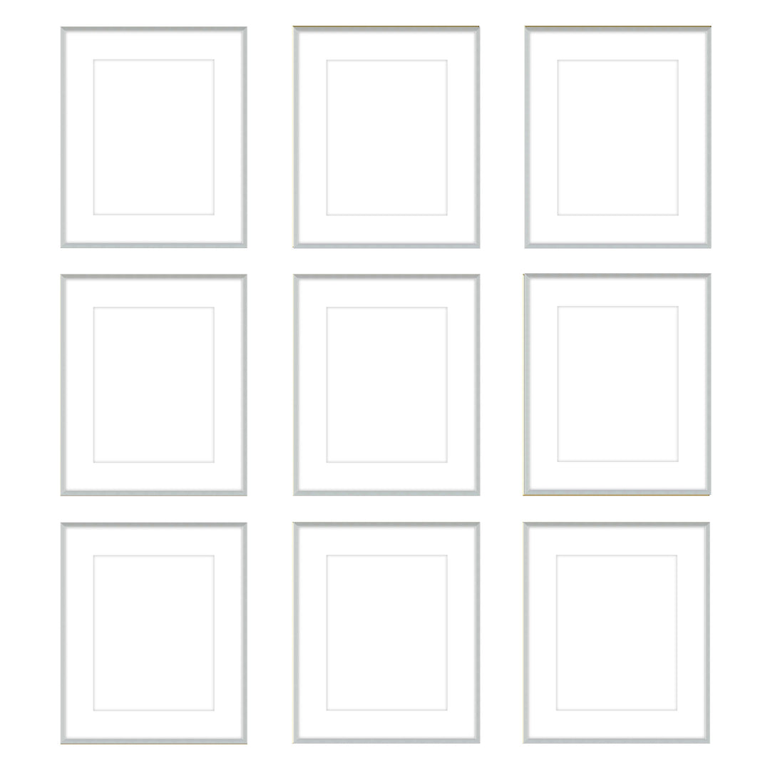 The Grids - G901 Ashton (Flat) / Silver Satin Gallery Walls Made Easy