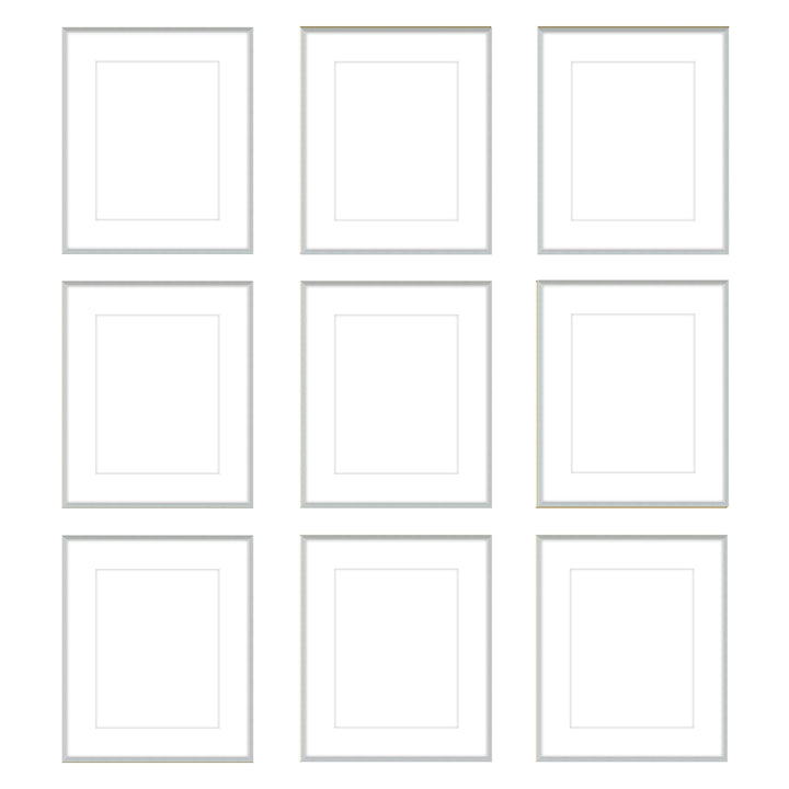 The Grids - G901 Ashton (Flat) / Silver Satin Gallery Walls Made Easy