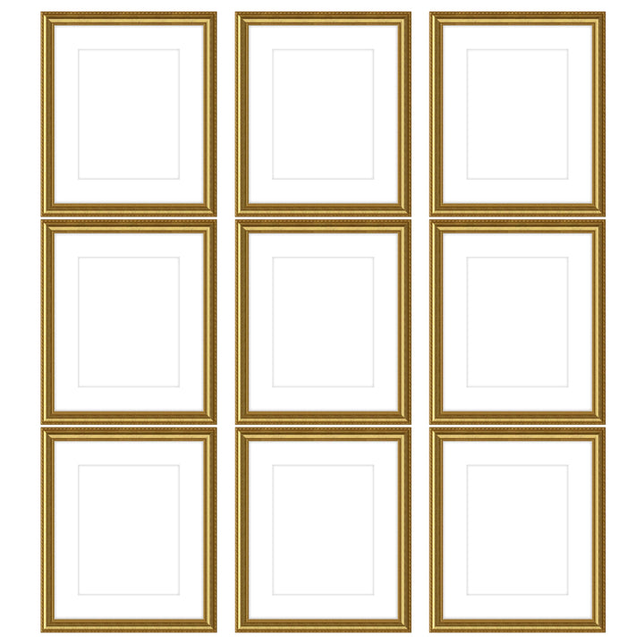 The Grids - G901 Graysen / Gold Satin Gallery Walls Made Easy