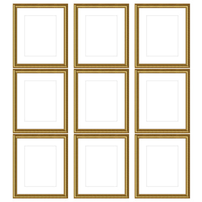The Grids - G901 Graysen / Gold Satin Gallery Walls Made Easy