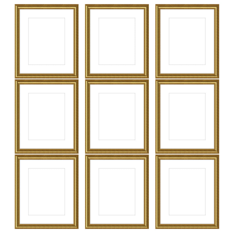 The Grids - G901 Graysen / Gold Satin Gallery Walls Made Easy