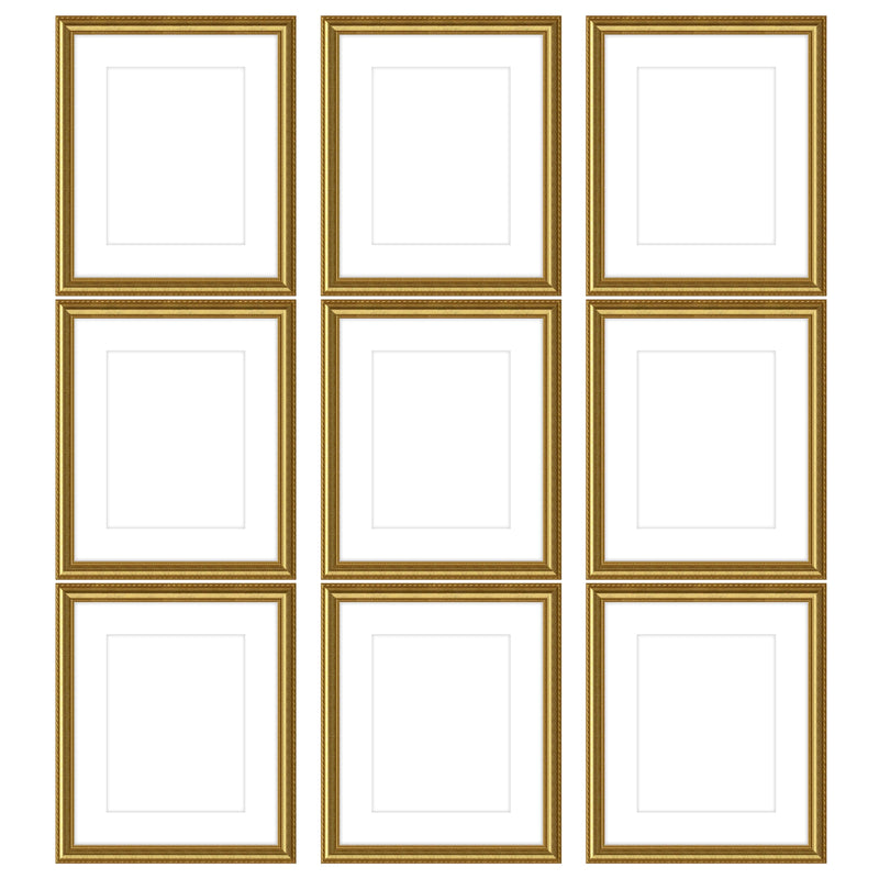 The Grids - G901 Graysen / Gold Satin Gallery Walls Made Easy