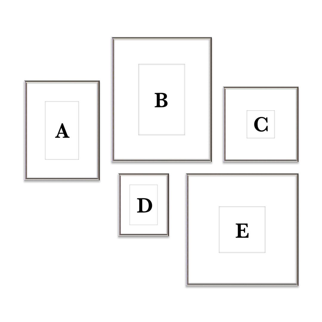 Use Copy of Gallery Wall #803 Ashton Frame (flat) / Silver Gloss Gallery Walls Made Easy