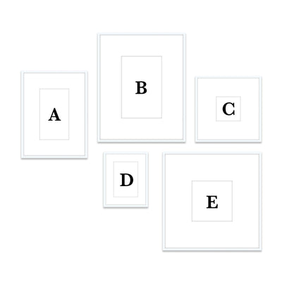 Use Copy of Gallery Wall #803 Ashton Frame (flat) / White Gallery Walls Made Easy